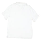 NAUTICA Mens White Short Sleeve Plain XL Cotton Blend Polo Shirt Casual