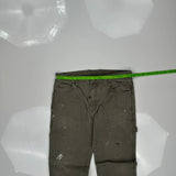 Dickies Double Knee Carpenter Trousers - 34W 31L Grey Cotton