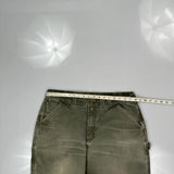 Carhartt Carpenter Trousers - 36W 30L Green Cotton