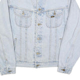 LEE Mens Blue Cotton Denim Jacket L Button Closure Classic Fit Casual Outerwear