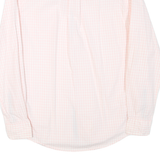 TOMMY HILFIGER Mens Pink And White Check Shirt M Cotton Blend Button Down