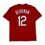 Cardinals Majestic Mlb T-Shirt - Medium Red Cotton