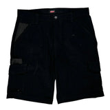 Dickies Cargo Shorts - 34W 10L Black Cotton Blend