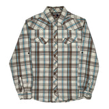 Dickies Checked Flannel Shirt - Medium Blue Cotton