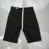 Levis Denim Shorts - 28W UK 8 Black Cotton