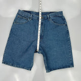Wrangler Denim Shorts - 34W 10L Blue Cotton