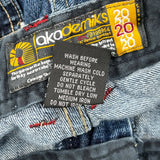 Akademiks Wide Leg Jeans - 30W 30L Blue Cotton