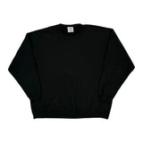 90S Blank Jerzees Sweatshirt - XL Black Cotton Blend