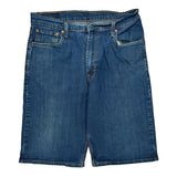 Levis Denim Shorts - 34W 11L Blue Cotton