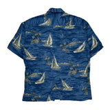 Campia Moda Hawaiian Shirt - Large Blue Viscose