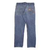 CARHARTT Mens Regular Fit Blue Denim Jeans W32 L29 Casual Cotton Blend Zip