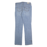 LEVI'S Womens Slim Blue Denim Straight Light Wash Jeans W28 L32 Classic Zip