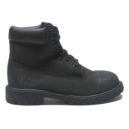 TIMBERLAND Boys Leather Black Ankle Boots UK 6 Durable Casual Outdoor