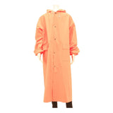 SLOEN Mens Orange Nylon Hooded Button Jacket L Long Sleeve Casual Contemporary
