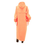 SLOEN Mens Orange Nylon Hooded Button Jacket L Long Sleeve Casual Contemporary