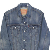 LEVI'S Mens Blue Denim Jacket S Cotton Classic Button Front Casual