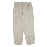 CHAPS RALPH LAUREN Mens Cotton Blend Beige Regular Fit Straight Trousers W36 L32