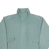 Mens Blue Jacket L Polyester Blend Zip Plain Casual Lightweight Windproof