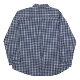 CARHARTT Mens Blue & White Check Shirt 2XL Cotton Button-Down Workwear