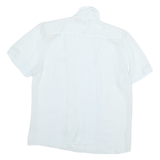 SUMMERFIELD Womens White Shirt UK 8 Polyester Blend Short Sleeve Stylish Blouse