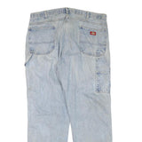 DICKIES Mens Regular Fit Light Blue Denim Jeans W40 L34 Zip Closure Casual Wear