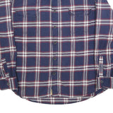 JACHS Mens Blue & White Check Shirt 2XL Cotton Blend Long Sleeve Button