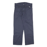 DICKIES Mens Cotton Blend Blue Regular Straight Trousers W34 L30 Workwear Zip