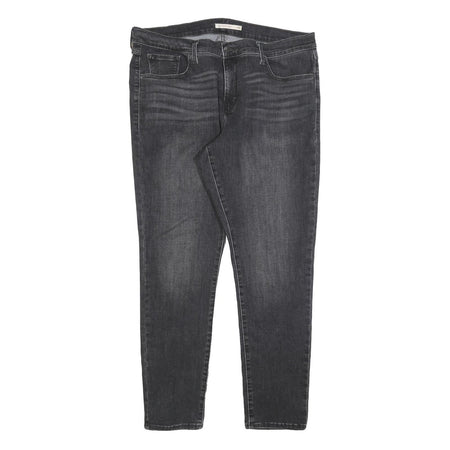 LEVI'S 311 Womens Slim Jeans Black Denim Medium W36 L29 Stretch Zip