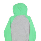 NIKE Mens Green & Grey Zip Up Hoodie M Cotton Blend Casual Sportswear