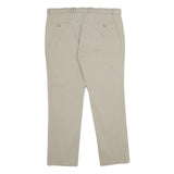 TOMMY HILFIGER Mens Beige Regular Fit Straight Leg Trousers W38 L30 Smart Casual