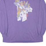 MASER Mens Purple Cotton Blend Pullover Sweatshirt M Printed Front 1/4 Zip