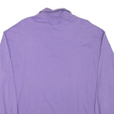 MASER Mens Purple Cotton Blend Pullover Sweatshirt M Printed Front 1/4 Zip