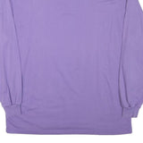 MASER Mens Purple Cotton Blend Pullover Sweatshirt M Printed Front 1/4 Zip