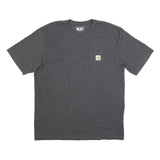 CARHARTT Mens Grey Pocket T-Shirt L Short Sleeve Crew Neck Cotton Blend Casual
