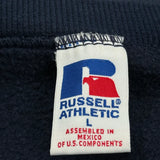 Russell Athletic Sweatshirt - Large Blue Cotton