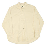 CLUB ROON Mens Beige XL Cotton Blend Shirt Button-Down Classic Long Sleeve