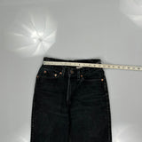 Made In USA Levis 512 Slim Fit Jeans - 24W UK 6 Black Cotton