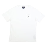 BARBOUR Mens White Graphic T-Shirt XL Short Sleeve Crew Neck Cotton Casual