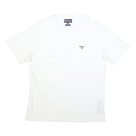 BARBOUR Mens White Graphic T-Shirt XL Short Sleeve Crew Neck Cotton Casual