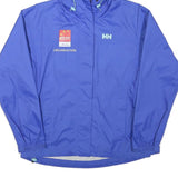 HELLY HANSEN Womens Blue Outdoor Jacket S Polyester Blend Plain Zip Hooded