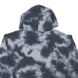 CHAMPION Womens Black & Grey Tie Dye Pullover Hoodie XL