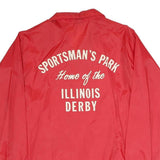 ARISTO JAC BY HILTON Mens Red Polyester Blend Button Jacket M Plain Buttoned