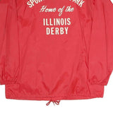 ARISTO JAC BY HILTON Mens Red Polyester Blend Button Jacket M Plain Buttoned