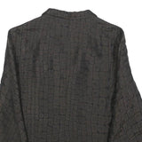 MAX MARA Womens Black Jacket UK 14 Polyester Blend Button Closure Checked