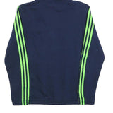 ADIDAS Mens Navy & Green Full Zip Hoodie S Lightweight Sportswear