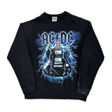 Ac/Dc Band Sweatshirt - Small Black Cotton