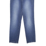 FADED GLORY Womens Classic Blue Denim Light W26 L30 Straight Cotton Blend Zip