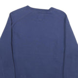CHAMPION Mens Blue Pullover Crew Neck S Embroidered Logo Sweatshirt Cotton Blend