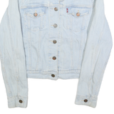 LEVI'S Womens Blue Cotton Denim Jacket M Button Closure Classic Fit Casual