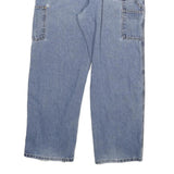 CARHARTT Mens Relaxed Blue Denim Jeans W34 L29 Workwear Zip Closure